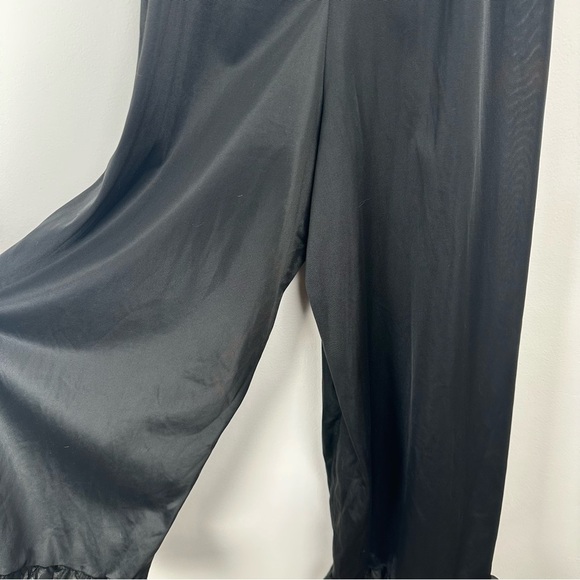 Chic Lingerie Sleepwear Pants One Piece Romper Size Small Black Vintage Ruffle - Picture 3 of 10